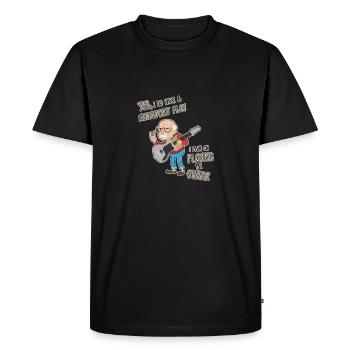Funny pension & retirement saying as a gift - Men's Premium Organic T-Shirt - black - Front - Nico (187cm)