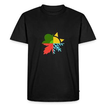 Quatre saisons météo nature - T-shirt Premium bio Homme - noir - Devant - Nico (187cm)