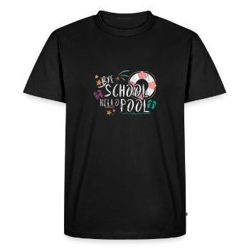 Au revoir l'école Hello Pool Gift School Summer - T-shirt Premium bio Homme - noir - Devant - Nico (187cm)