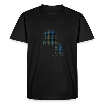 T-shirt tartan pour la fière licorne écossaise - T-shirt Premium bio Homme - noir - Devant - Nico (187cm)