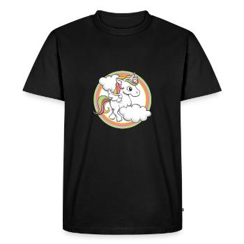 Licorne - Licorne - T-shirt Premium bio Homme - noir - Devant - Nico (187cm)