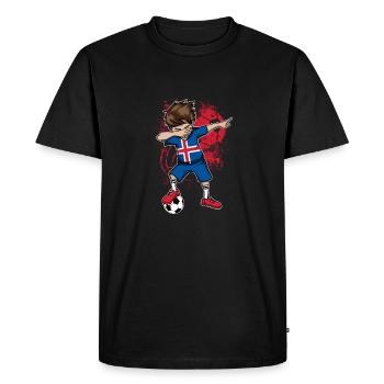 Coupe du monde de l'équipe nationale de football d'Islande - T-shirt Premium bio Homme - noir - Devant - Nico (187cm)