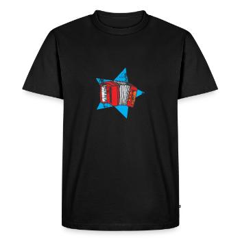 J'adore la musique d'accordéon avec l'accordéon - T-shirt Premium bio Homme - noir - Devant - Nico (187cm)
