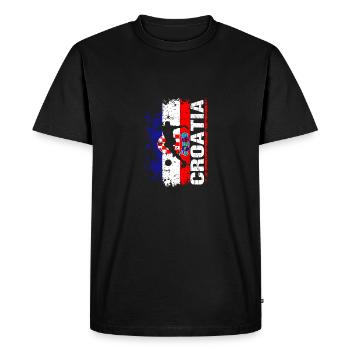 Croatia Soccer National Team - Gift - Men's Premium Organic T-Shirt - black - Front - Nico (187cm)