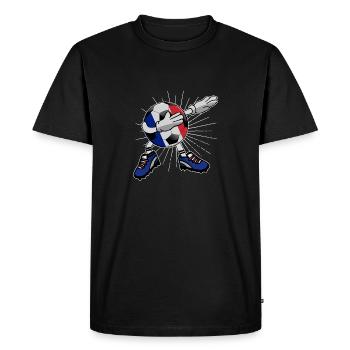 Football Dabbing France Équipe France Coupe du Monde - T-shirt Premium bio Homme - noir - Devant - Nico (187cm)