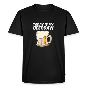 Anniversaire fête anniversaire fête fête de la naissance cadeau - T-shirt Premium bio Homme - noir - Devant - Nico (187cm)