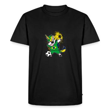 Licorne Brésil Jersey Coupe du Monde Chemise - T-shirt Premium bio Homme - noir - Devant - Nico (187cm)