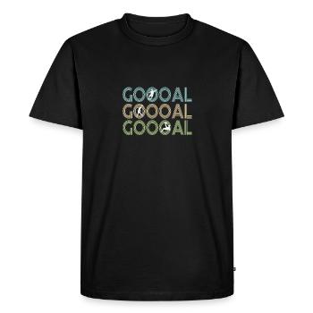 But de football Jubilee But Vintage Fanshirt - T-shirt Premium bio Homme - noir - Devant - Nico (187cm)