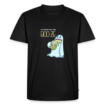 BOO - Ghost - Ghost - Beer - Party - Celebrate - Men's Premium Organic T-Shirt - black - Front - Nico (187cm)