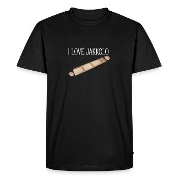 J'adore le jeu de palets de Jakkolo Sjoelbak - T-shirt Premium bio Homme - noir - Devant - Nico (187cm)