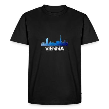 Skyline de Vienne - T-shirt Premium bio Homme - noir - Devant - Nico (187cm)