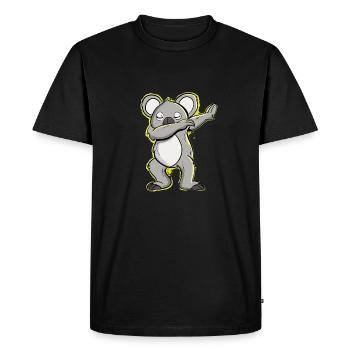 Dancing Koala Bear - Men's Premium Organic T-Shirt - black - Front - Nico (187cm)