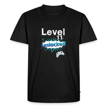 11ème anniversaire - T-shirt Premium bio Homme - noir - Devant - Nico (187cm)