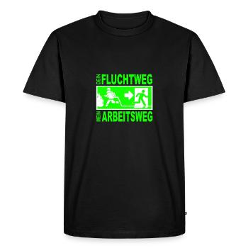 Escape Fire Department Fire Emergency Exit Fire Gift - Men's Premium Organic T-Shirt - black - Front - Nico (187cm)