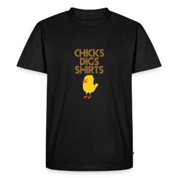 Poussin - Poussins - Chemise - T-Shirt - Cadeau - T-shirt Premium bio Homme - noir - Devant - Nico (187cm)