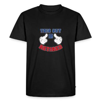 This Guy Is Retired - Men's Premium Organic T-Shirt - black - Front - Nico (187cm)