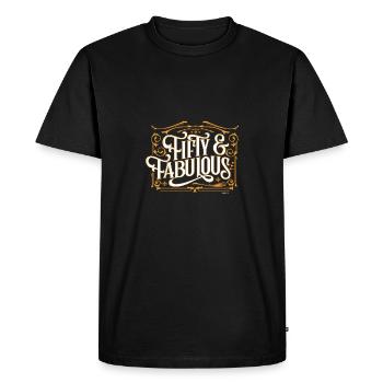 50e anniversaire 50 ans cadeau femmes - T-shirt Premium bio Homme - noir - Devant - Nico (187cm)