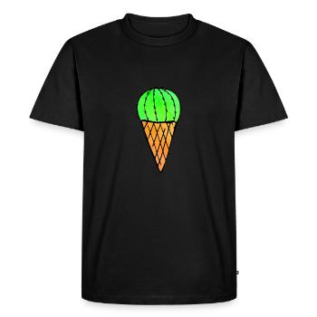 Crème glacée au cactus - T-shirt Premium bio Homme - noir - Devant - Nico (187cm)