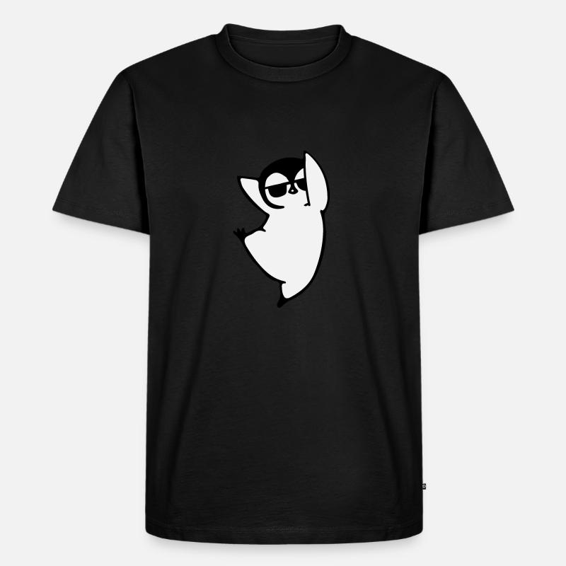 Dabbing Penguin - Animal Penguin - Männer Premium Bio T-Shirt - Schwarz