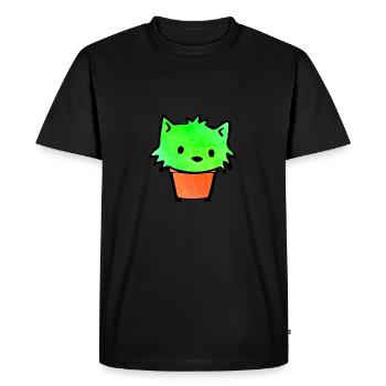 Cactus - Chemise de chat - T-shirt Premium bio Homme - noir - Devant - Nico (187cm)