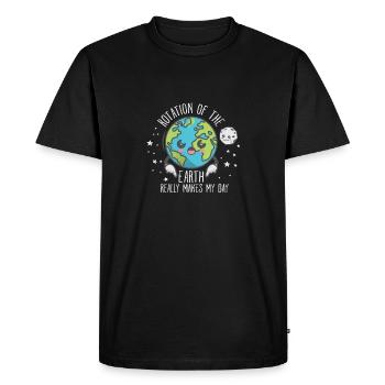 The Rotation Of The Earth Really Makes My Day - Men's Premium Organic T-Shirt - black - Front - Nico (187cm)