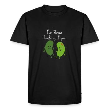 Friendship bean thought relationship idea - Men's Premium Organic T-Shirt - black - Front - Nico (187cm)