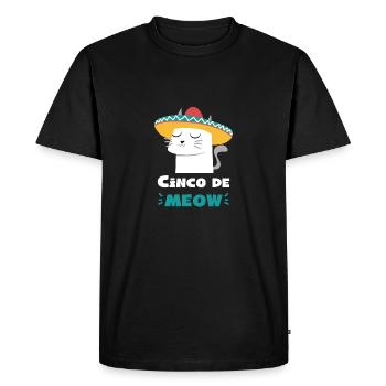 T-shirt drôle de Cinco De Mayo de chat de Sombrero - T-shirt Premium bio Homme - noir - Devant - Nico (187cm)