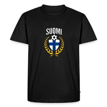 Finland - Suomi football jersey design 2018 - Men's Premium Organic T-Shirt - black - Front - Nico (187cm)
