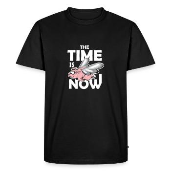 Le temps est maintenant Livestock Farm Tee Shirt cadeau - T-shirt Premium bio Homme - noir - Devant - Nico (187cm)