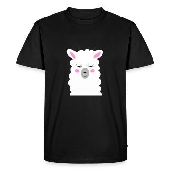 Lama - T-shirt Premium bio Homme - noir - Devant - Nico (187cm)