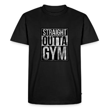 Conception de remise en forme - Straight Outta Gym - T-shirt Premium bio Homme - noir - Devant - Nico (187cm)