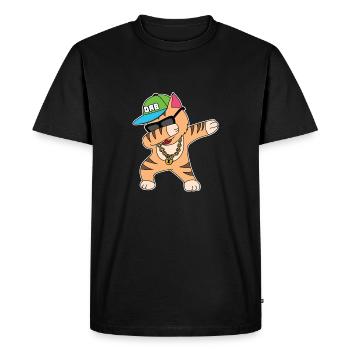 Cat banana kitten meow kitty cat cat lady - Men's Premium Organic T-Shirt - black - Front - Nico (187cm)