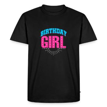FILLE D'ANNIVERSAIRE - T-shirt Premium bio Homme - noir - Devant - Nico (187cm)