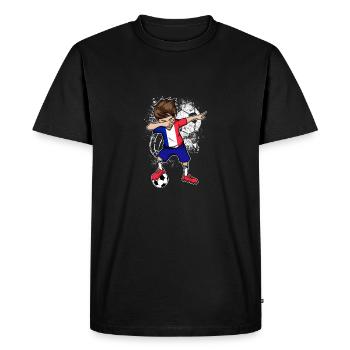  en France - T-shirt Premium bio Homme - noir - Devant - Nico (187cm)
