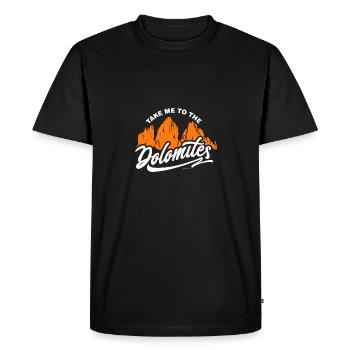 Dolomites Dolomites Montagnes du Tyrol du Sud - T-shirt Premium bio Homme - noir - Devant - Nico (187cm)