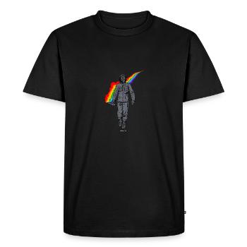 Diffuser l'amour cadeau LGBT PRIDE - T-shirt Premium bio Homme - noir - Devant - Nico (187cm)