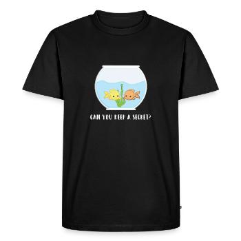 Poisson - Titulaire de poisson - Aquarist - Funny - Lol - T-shirt Premium bio Homme - noir - Devant - Nico (187cm)
