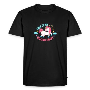 C’est mon tee-shirt licorne Unicorn Fun Shirt - T-shirt Premium bio Homme - noir - Devant - Nico (187cm)