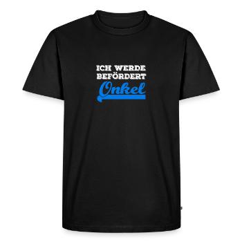 Je suis promu: Oncle | cadeau - T-shirt Premium bio Homme - noir - Devant - Nico (187cm)