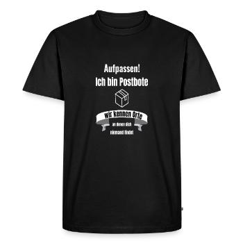 Postman Occupations Job Education Places Post Packages - Men's Premium Organic T-Shirt - black - Front - Nico (187cm)