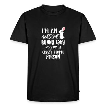 Rabbit - Rabbit - Bunny owner - Funny - Gift - Men's Premium Organic T-Shirt - black - Front - Nico (187cm)