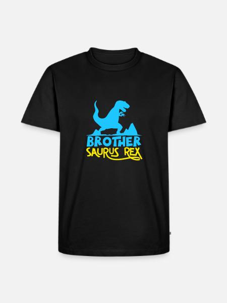 Broder Saurus Rex - Funny Dinosaur Graphic - Herre Premium økologisk T-shirt - sort
