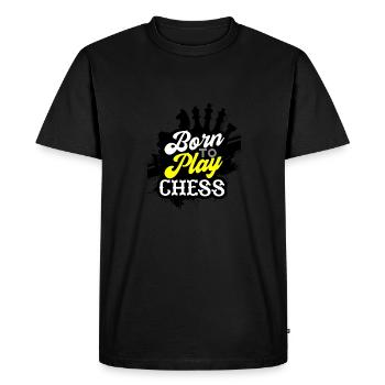Né pour jouer aux échecs - Sport Gift - T-shirt Premium bio Homme - noir - Devant - Nico (187cm)