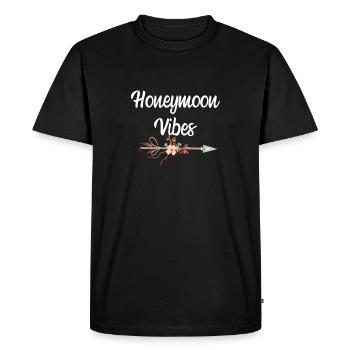 Honeymoon vibes honeymoon wedding gift - Men's Premium Organic T-Shirt - black - Front - Nico (187cm)