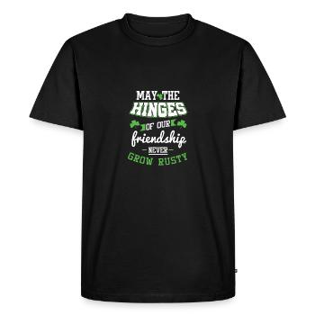 Les charnières de notre amitié - T-shirt Premium bio Homme - noir - Devant - Nico (187cm)
