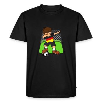 Allemagne Football Ball Dabbing Kid Football allemand - T-shirt Premium bio Homme - noir - Devant - Nico (187cm)
