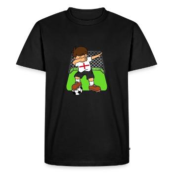 Angleterre Soccer Ball Dabbing Enfant British Football - T-shirt Premium bio Homme - noir - Devant - Nico (187cm)