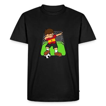 Espagne Football Ball Dabbing Kid Espagnol Football - T-shirt Premium bio Homme - noir - Devant - Nico (187cm)