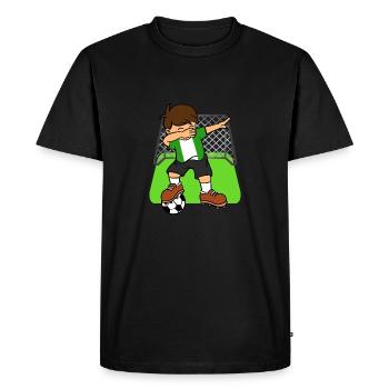 Ballon de football de Nigeria Dabbing Kid Nigerian Football - T-shirt Premium bio Homme - noir - Devant - Nico (187cm)