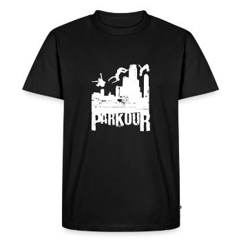 Parkour Gift Le Parcour Freerunning Backflip - Men's Premium Organic T-Shirt - black - Front - Nico (187cm)